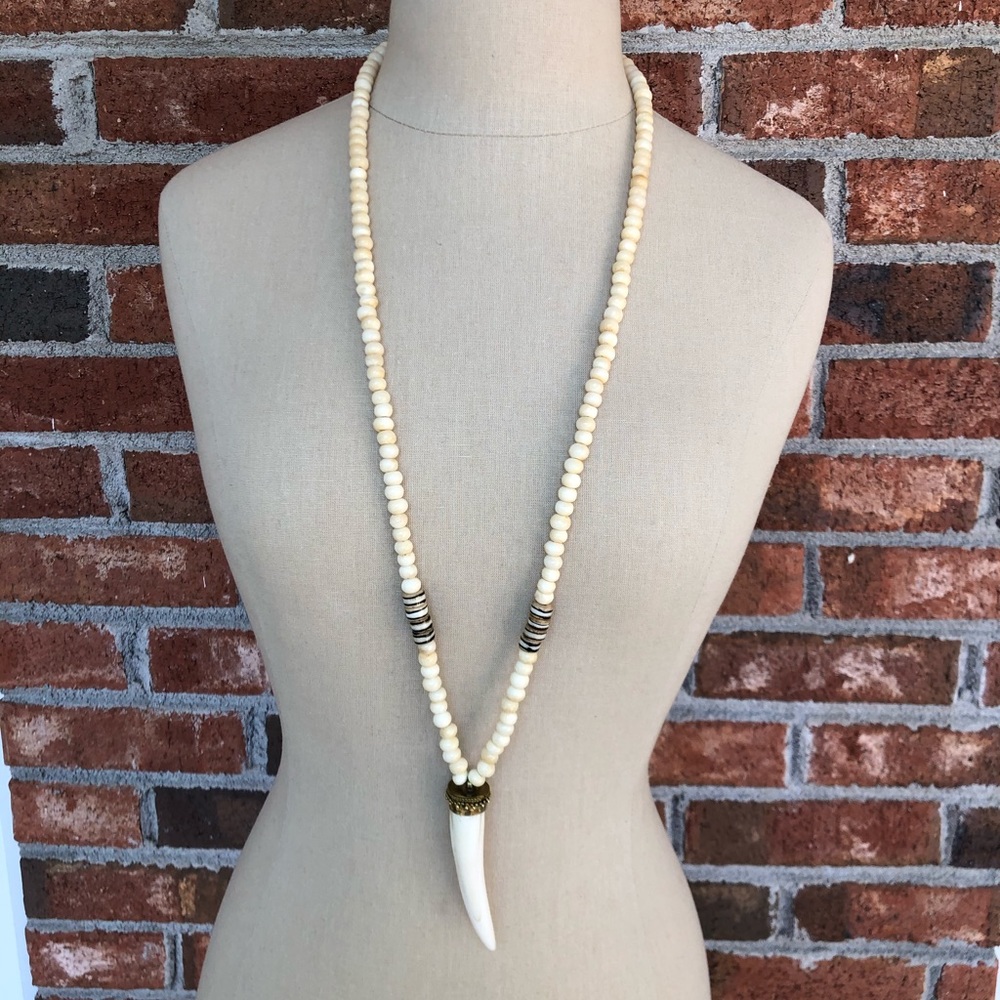 Theodosia Jewelry Bone Resin and Tusk necklace